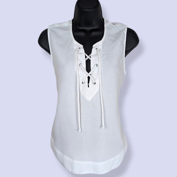 Cloth & Stone Sleeveless Lace Up Top - Picture 1 of 7